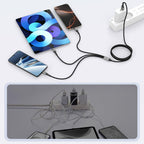 Tech-Protect Laidas UltraBoost DNA 3in1 USB-C / Micro-USB / Lightning 120 cm - pilkas -- Cell phone cables