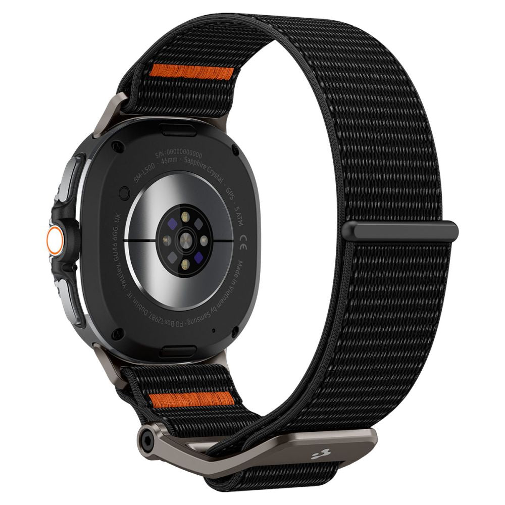Spigen DuraPro Flex dirželis, skirtas Samsung Galaxy Watch 40/44/46 mm - juodas