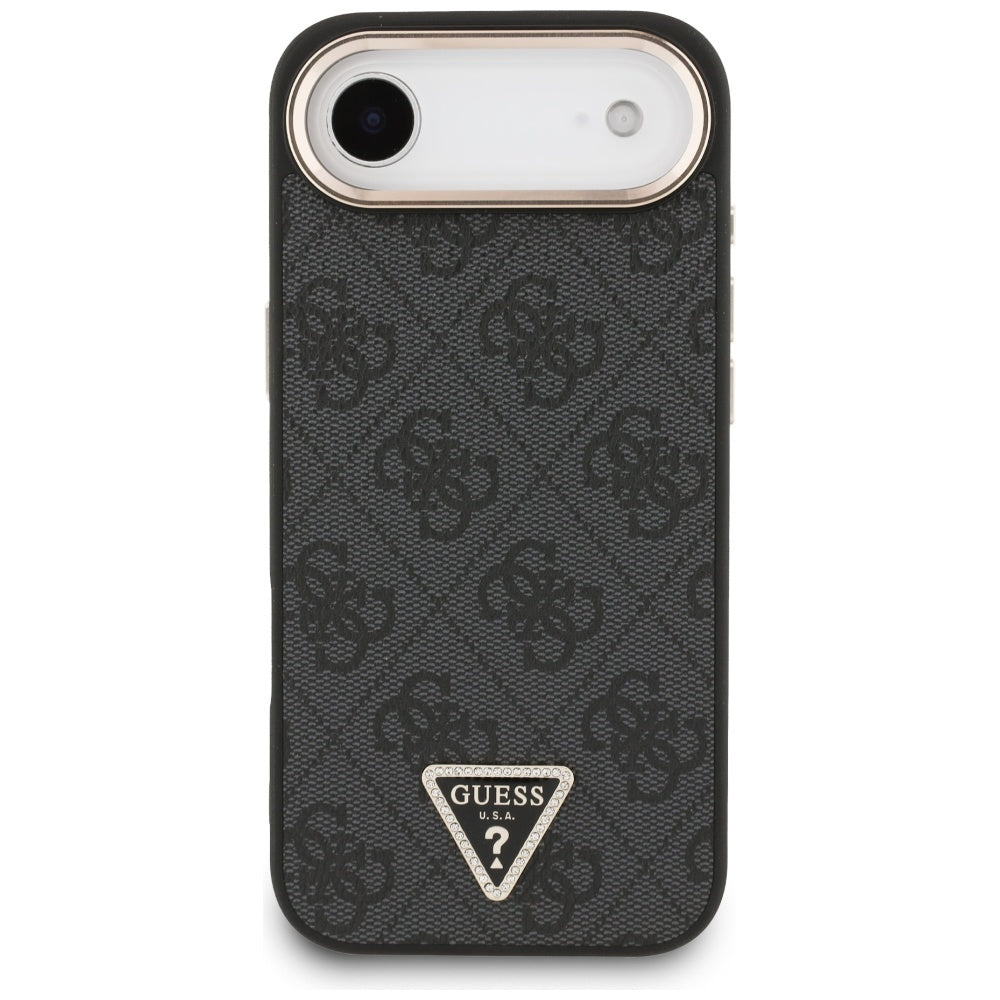 Guess 4G Triangle Logo MagSafe dėklas, skirtas iPhone Air - juodas ir auksinis