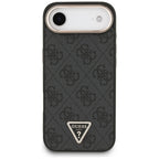Guess 4G Triangle Logo MagSafe dėklas, skirtas iPhone Air - juodas ir auksinis