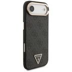 Guess 4G Triangle Logo MagSafe dėklas, skirtas iPhone Air - juodas ir auksinis