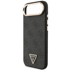 Guess 4G Triangle Logo MagSafe dėklas, skirtas iPhone Air - juodas ir auksinis