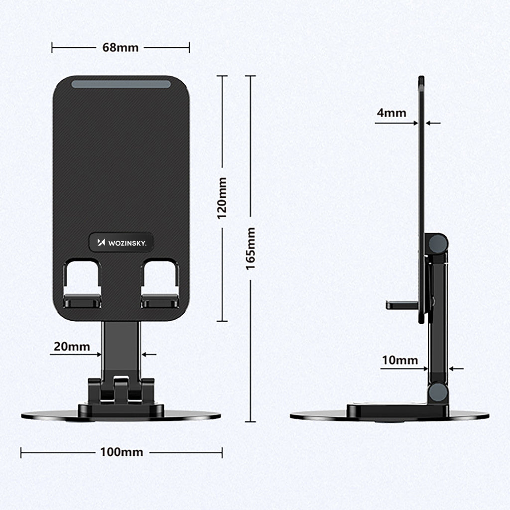 Wozinsky WPT-K393 stabilus stovas telefonui ir planšetei - juodas -- Phone stands