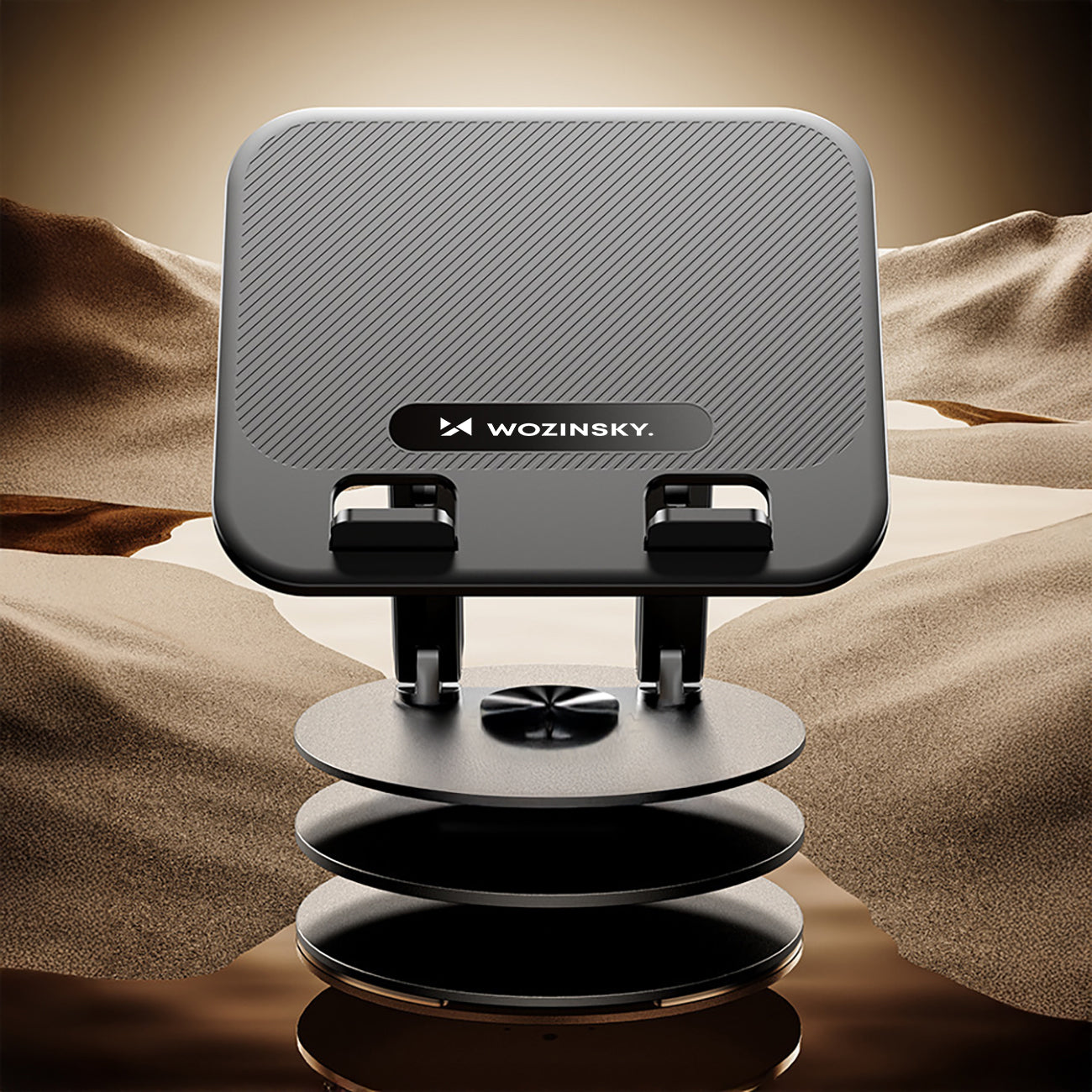 Wozinsky WRS-K75 besisukantis stovas nešiojamam kompiuteriui ir planšetei - juodas -- Phone stands
