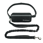 Wozinsky WPST-01 šoninis dirželis su kišene ir elastine pavadėle bėgimui su šuniu - juodas -- Cycling Accessories