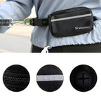 Wozinsky WPST-01 šoninis dirželis su kišene ir elastine pavadėle bėgimui su šuniu - juodas -- Cycling Accessories