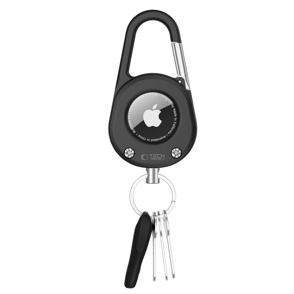 Tech-Protect SlideLock karabinas AirTag 1/2 – juodas -- Apple AirTag