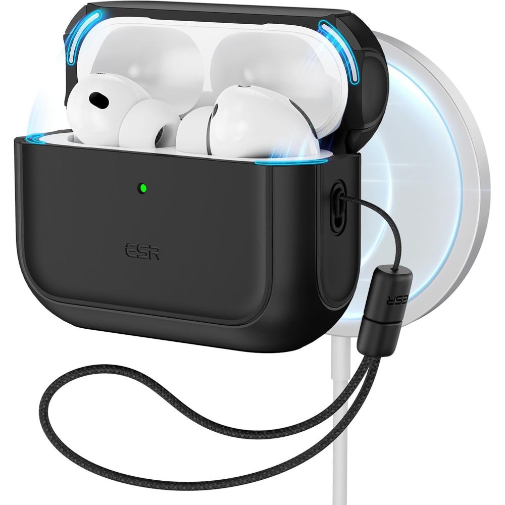 ESR Orbit HaloLock MagSafe dėklas AirPods Pro 3 – juodas -- AirPods Pro 3