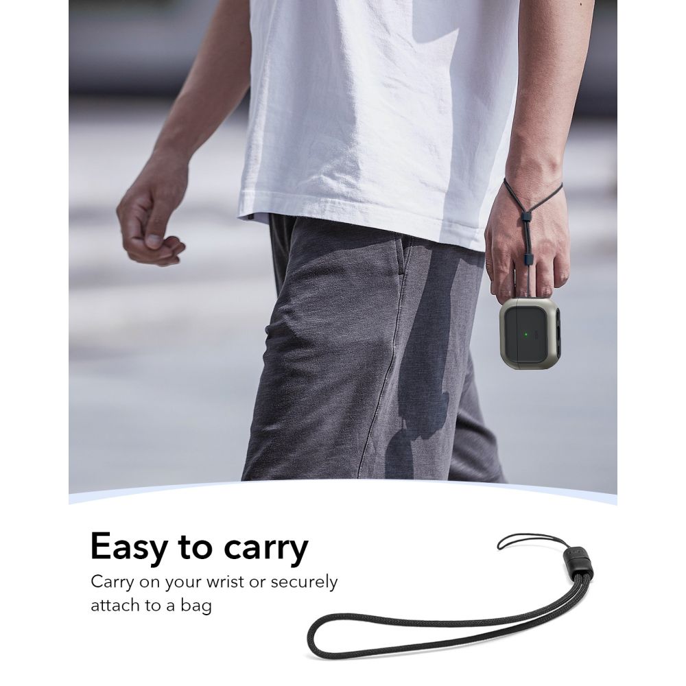 ESR Orbit HaloLock MagSafe dėklas AirPods Pro 3 – pilkas/juodas -- AirPods Pro 3