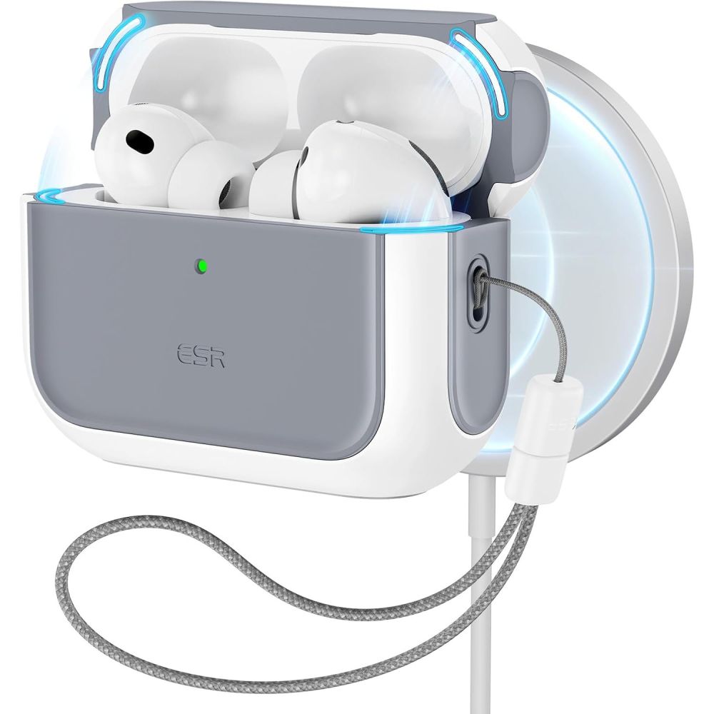 ESR Orbit HaloLock MagSafe dėklas AirPods Pro 3 – baltas -- AirPods Pro 3