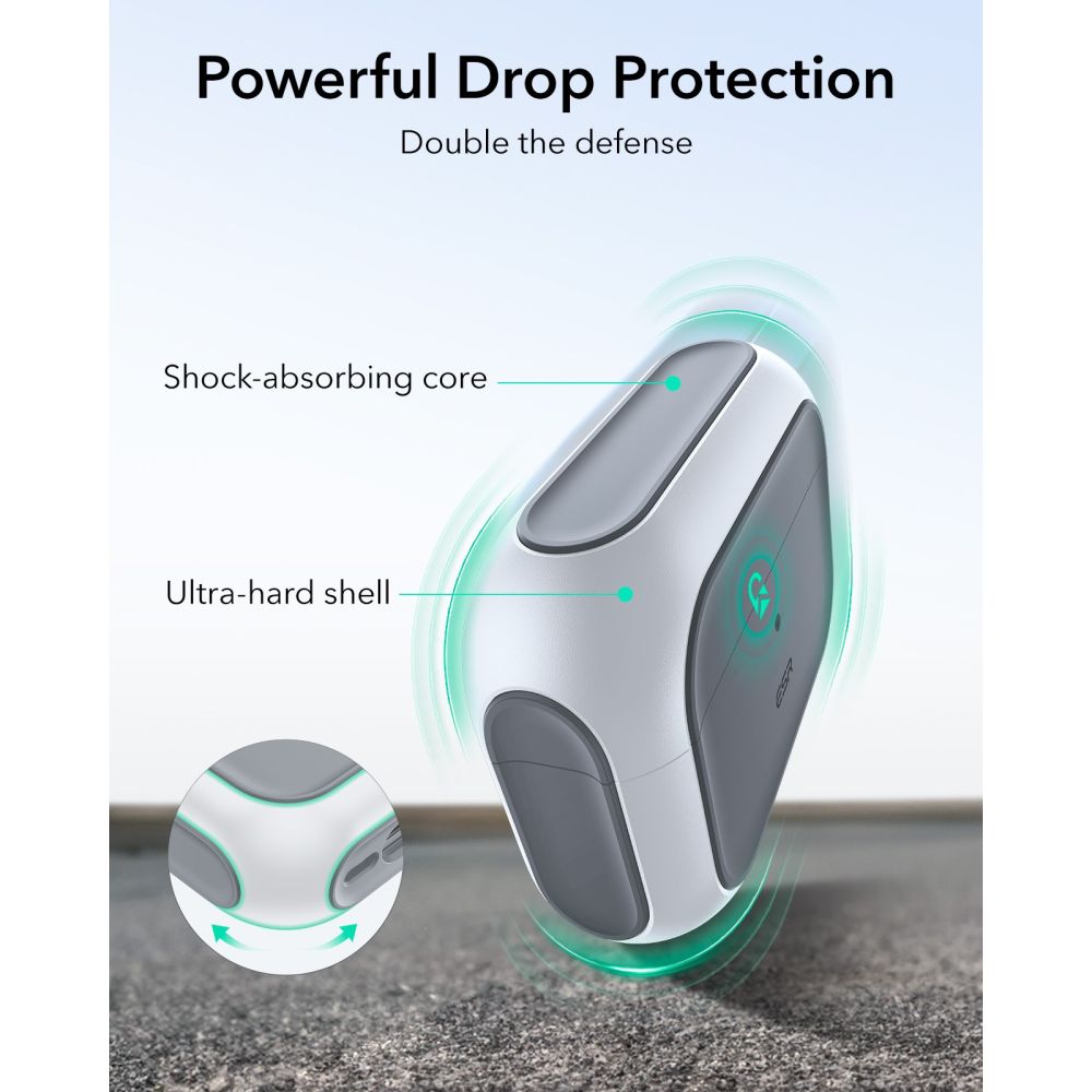 ESR Orbit HaloLock MagSafe dėklas AirPods Pro 3 – baltas -- AirPods Pro 3
