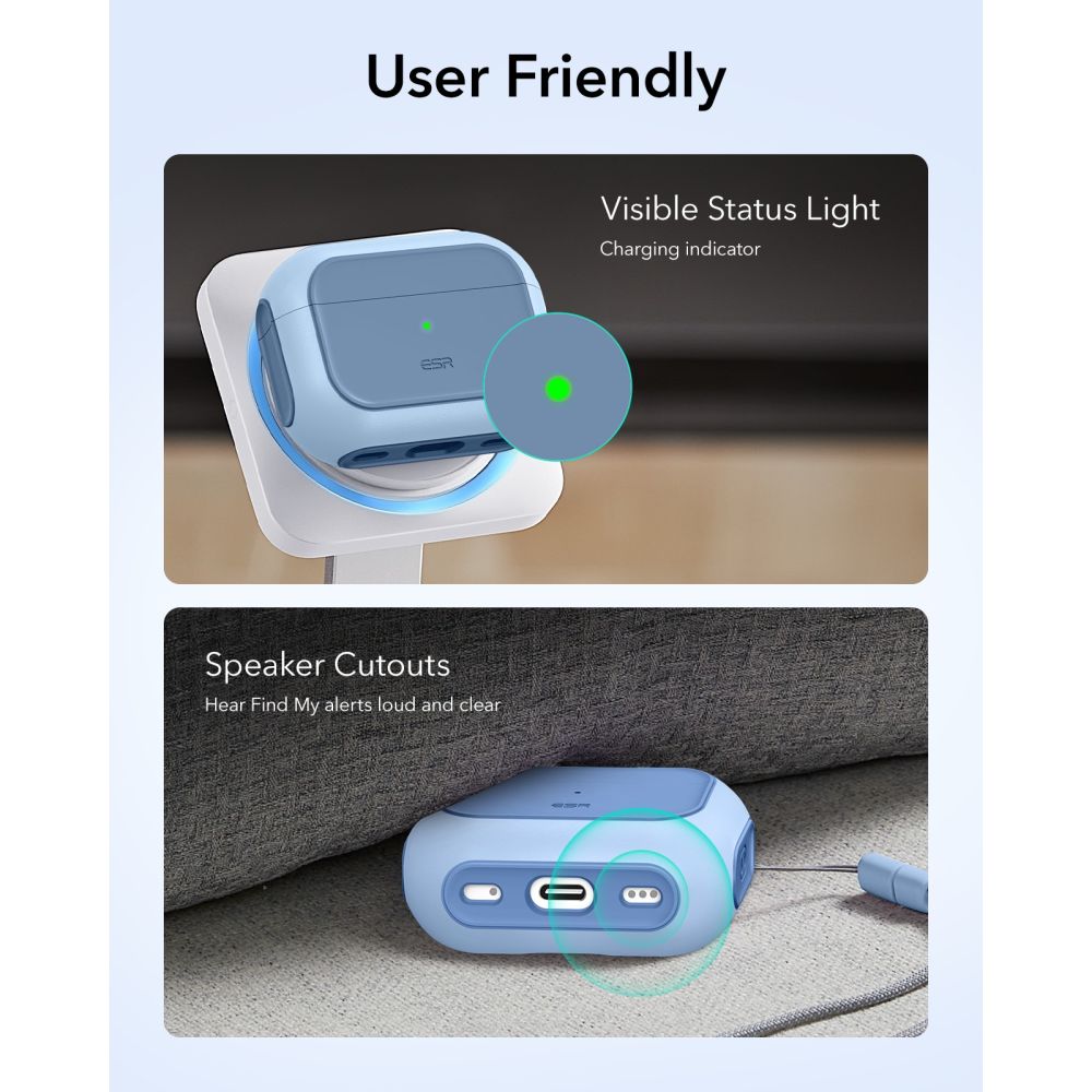 ESR Orbit HaloLock MagSafe dėklas AirPods Pro – mėlynas -- AirPods Pro