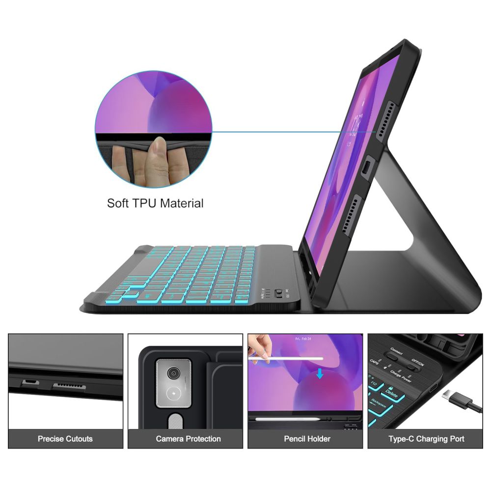 Tech-Protect SC rašiklio dėklas, skirtas Lenovo Idea Tab Pro / Pro Mt 12.7 TB-373 - juodas