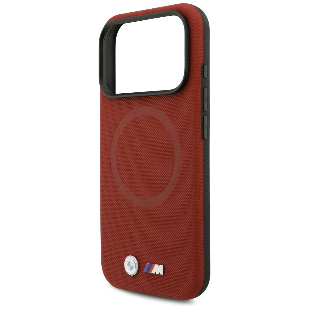 BMW M FW Metalinis logotipas MagSafe Dėklas, skirtas iPhone 17 Pro – raudonas