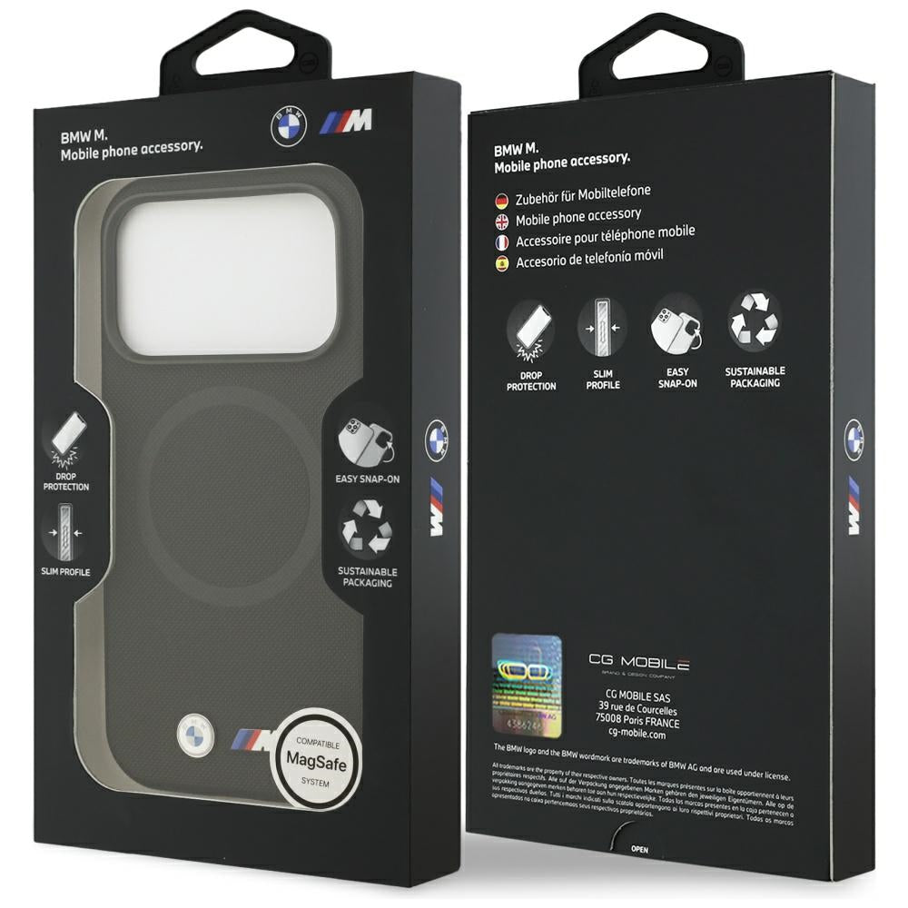 BMW M FW Metalinis logotipas MagSafe Dėklas, skirtas iPhone 17 Pro Max - juodas