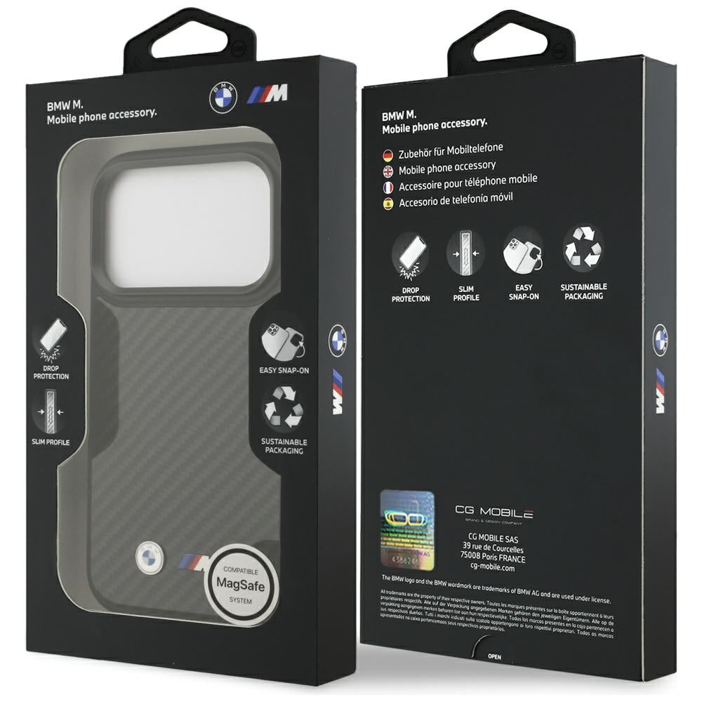 BMW M Kevlar Matt MagSafe dėklas iPhone 17 Pro – juodas