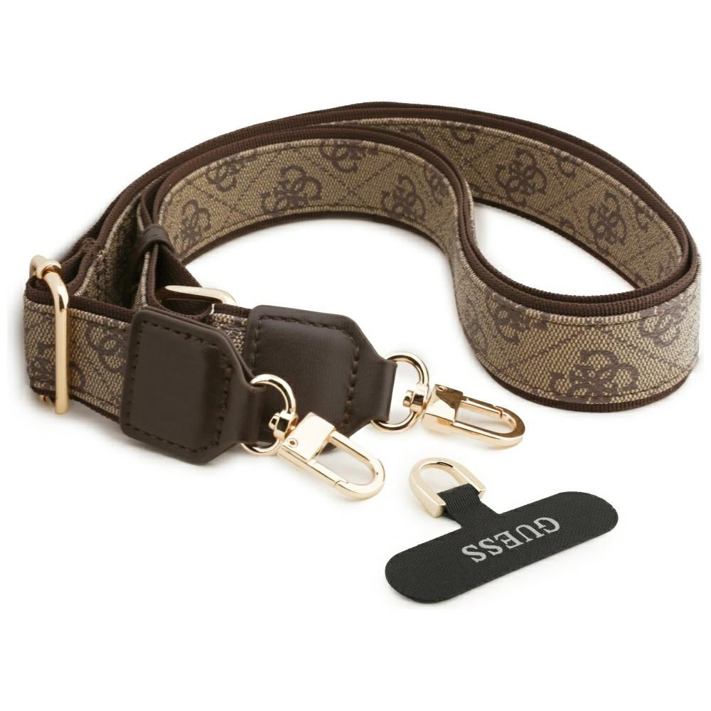 Guess 4G Big 4G Classic Logo Big Strap Metal Buttons dėklas iPhone 17 Pro - Ruda -- iPhone 17 Pro