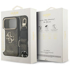 Guess 4G Big 4G Classic Logo Big Strap Metal Buttons dėklas iPhone 17 Pro - Ruda -- iPhone 17 Pro