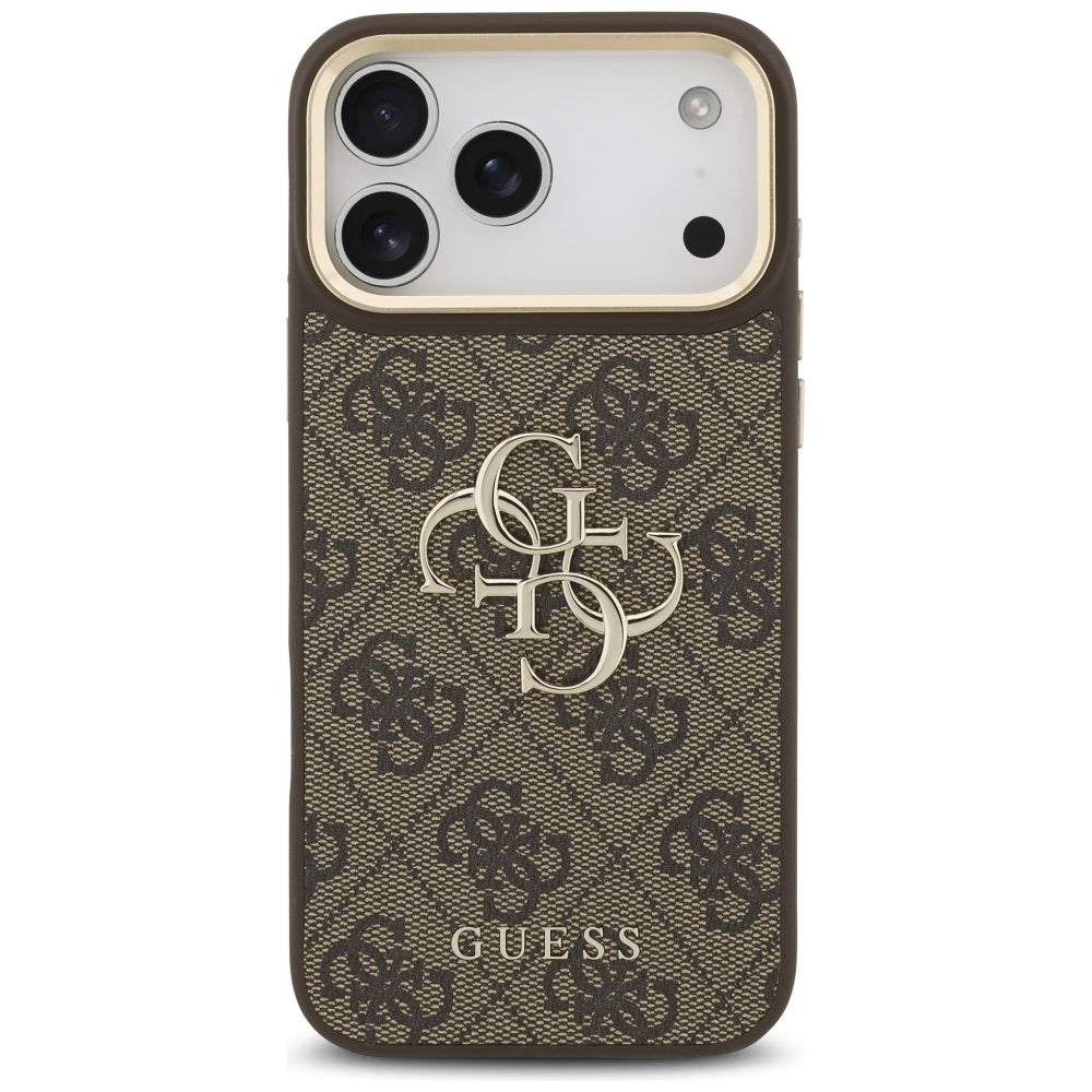 Guess 4G Big 4G Classic Logo Big Strap Metal Buttons dėklas iPhone 17 Pro Max - Ruda -- iPhone 17 Pro Max