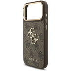 Guess 4G Big 4G Classic Logo Big Strap Metal Buttons dėklas iPhone 17 Pro Max - Ruda -- iPhone 17 Pro Max