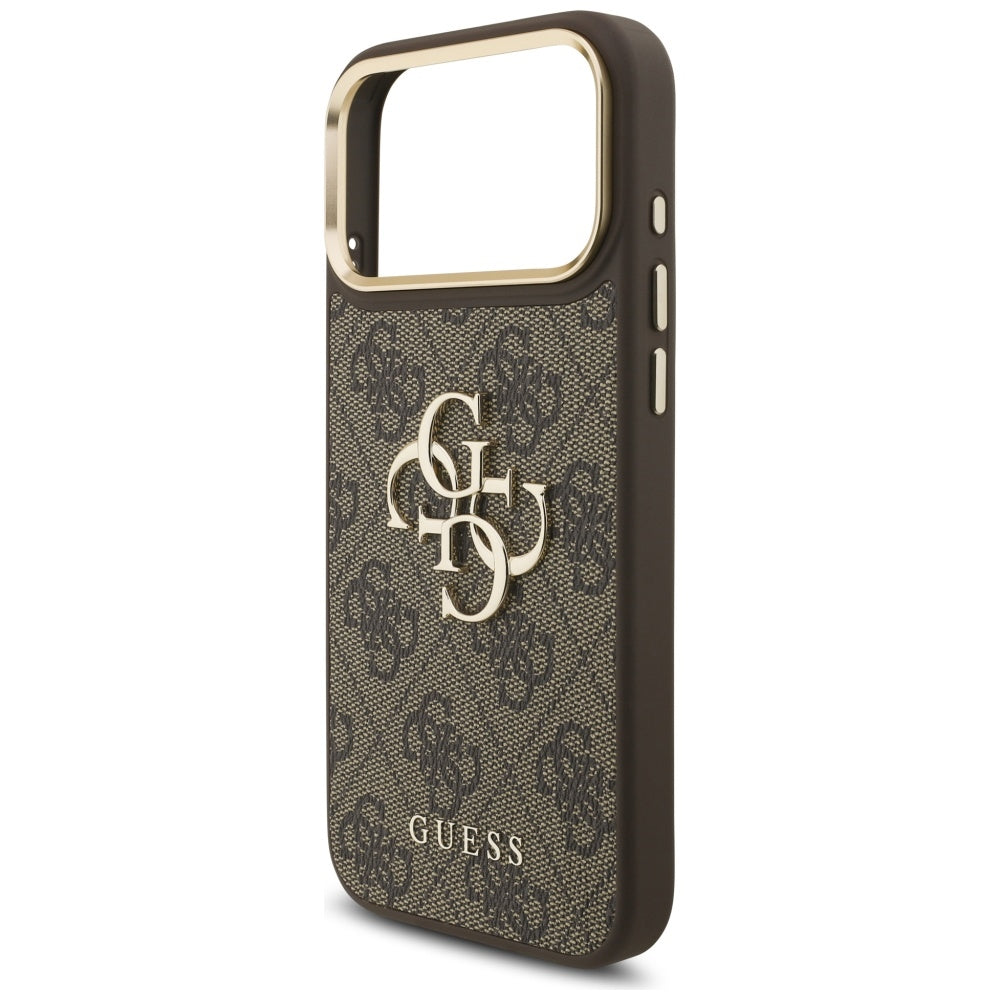 Guess 4G Big 4G Classic Logo Big Strap Metal Buttons dėklas iPhone 17 Pro Max - Ruda -- iPhone 17 Pro Max