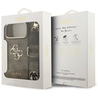 Guess 4G Big 4G Classic Logo Big Strap Metal Buttons dėklas iPhone 17 Pro Max - Ruda -- iPhone 17 Pro Max