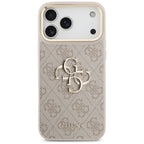 Guess 4G Big 4G Classic Logo Big Strap Metal Buttons dėklas iPhone 17 Pro Max - Rožinė -- iPhone 17 Pro Max