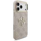 Guess 4G Big 4G Classic Logo Big Strap Metal Buttons dėklas iPhone 17 Pro Max - Rožinė -- iPhone 17 Pro Max