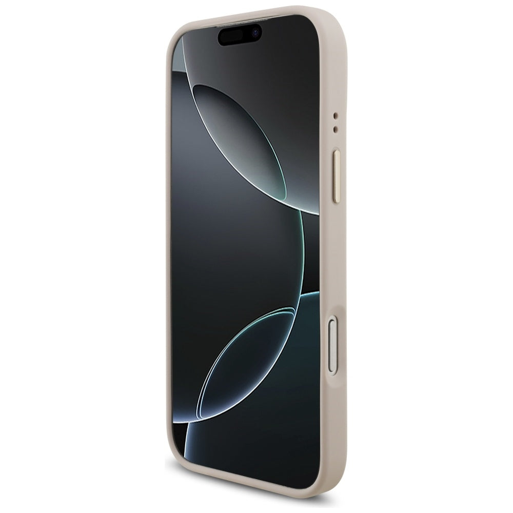 Guess 4G Big 4G Classic Logo Big Strap Metal Buttons dėklas iPhone 17 Pro Max - Rožinė -- iPhone 17 Pro Max