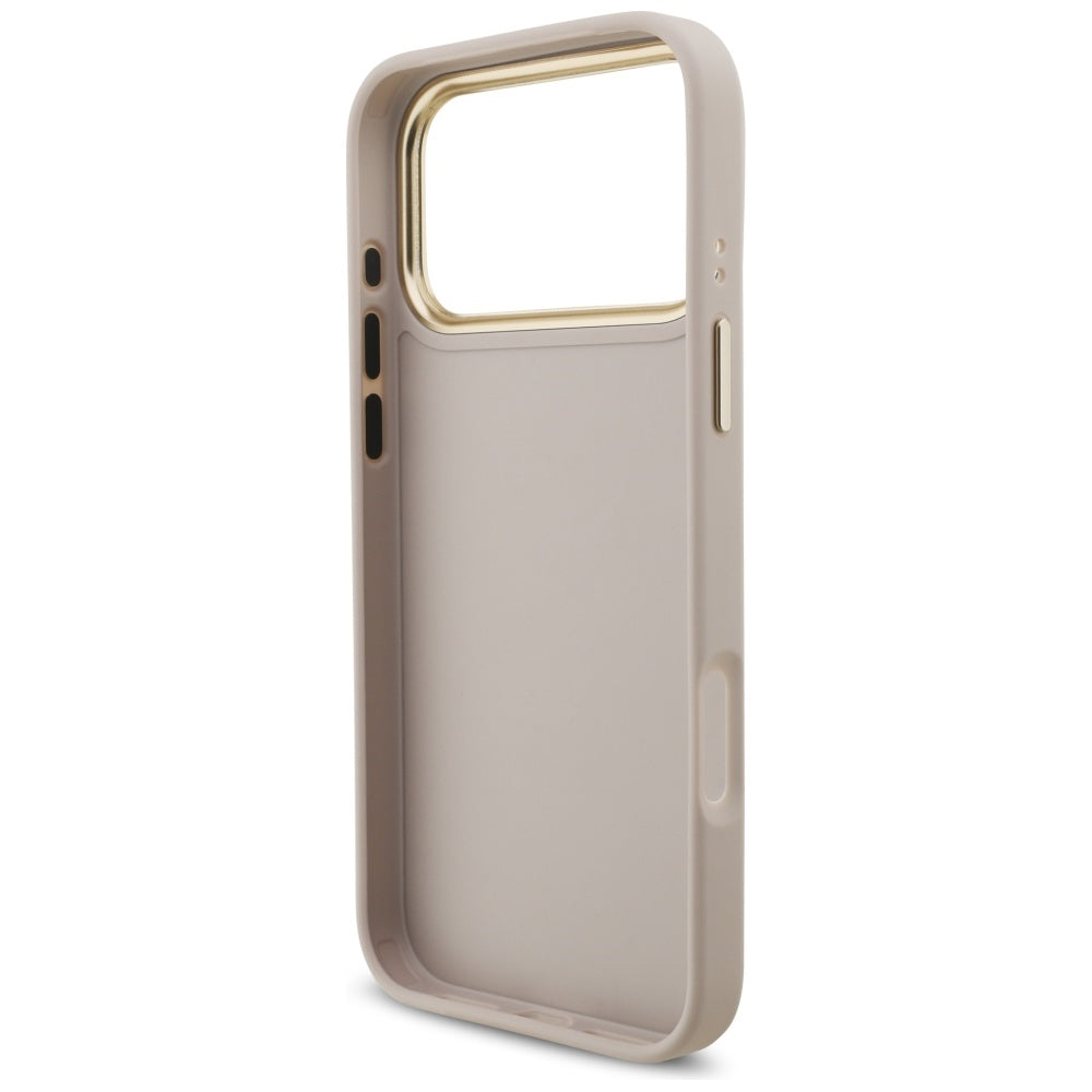 Guess 4G Big 4G Classic Logo Big Strap Metal Buttons dėklas iPhone 17 Pro Max - Rožinė -- iPhone 17 Pro Max