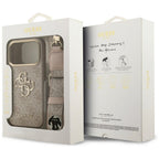 Guess 4G Big 4G Classic Logo Big Strap Metal Buttons dėklas iPhone 17 Pro - Rožinė -- iPhone 17 Pro