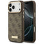 Guess 4G Logo Plate MagSafe dėklas iPhone 17 Pro Max - rudas -- iPhone 17 Pro Max