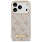 Guess 4G Logo Plate MagSafe dėklas iPhone 17 Pro - Rožinis -- iPhone 17 Pro