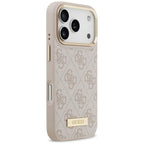 Guess 4G Logo Plate MagSafe dėklas iPhone 17 Pro - Rožinis -- iPhone 17 Pro