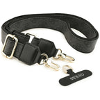 Guess 4G Srtass Logo & Big Strap Metal Buttons MagSafe dėklas iPhone 17 Pro Max - Juoda -- iPhone 17 Pro Max