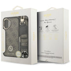 Guess 4G Strass Logo & Big Strap Metal Buttons MagSafe dėklas iPhone 17 - Ruda -- iPhone 17
