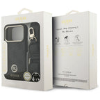 Guess 4G Strass Logo & Big Strap Metal Buttons MagSafe dėklas iPhone 17 Pro - Juoda -- iPhone 17 Pro