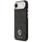 Guess 4G Strass Logo & Big Strap Metal Buttons MagSafe dėklas iPhone Air - Juodas -- iPhone Air