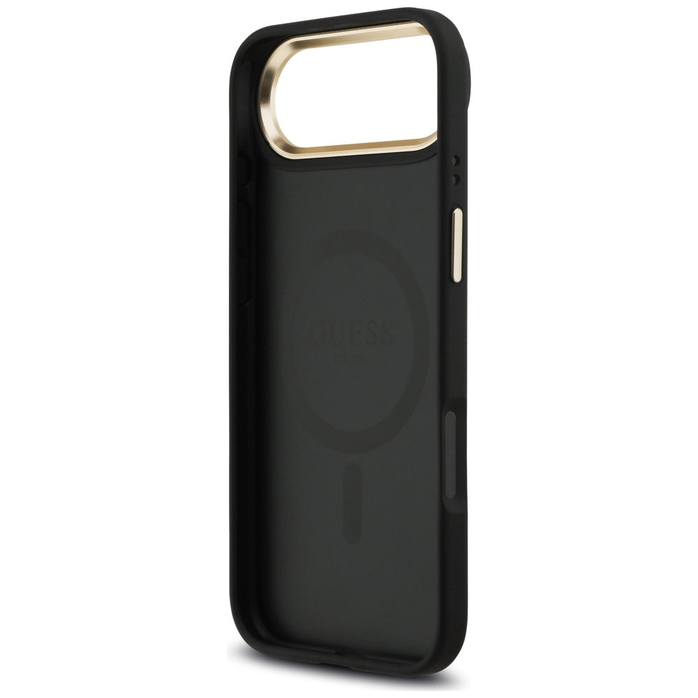 Guess 4G Strass Logo & Big Strap Metal Buttons MagSafe dėklas iPhone Air - Juodas -- iPhone Air