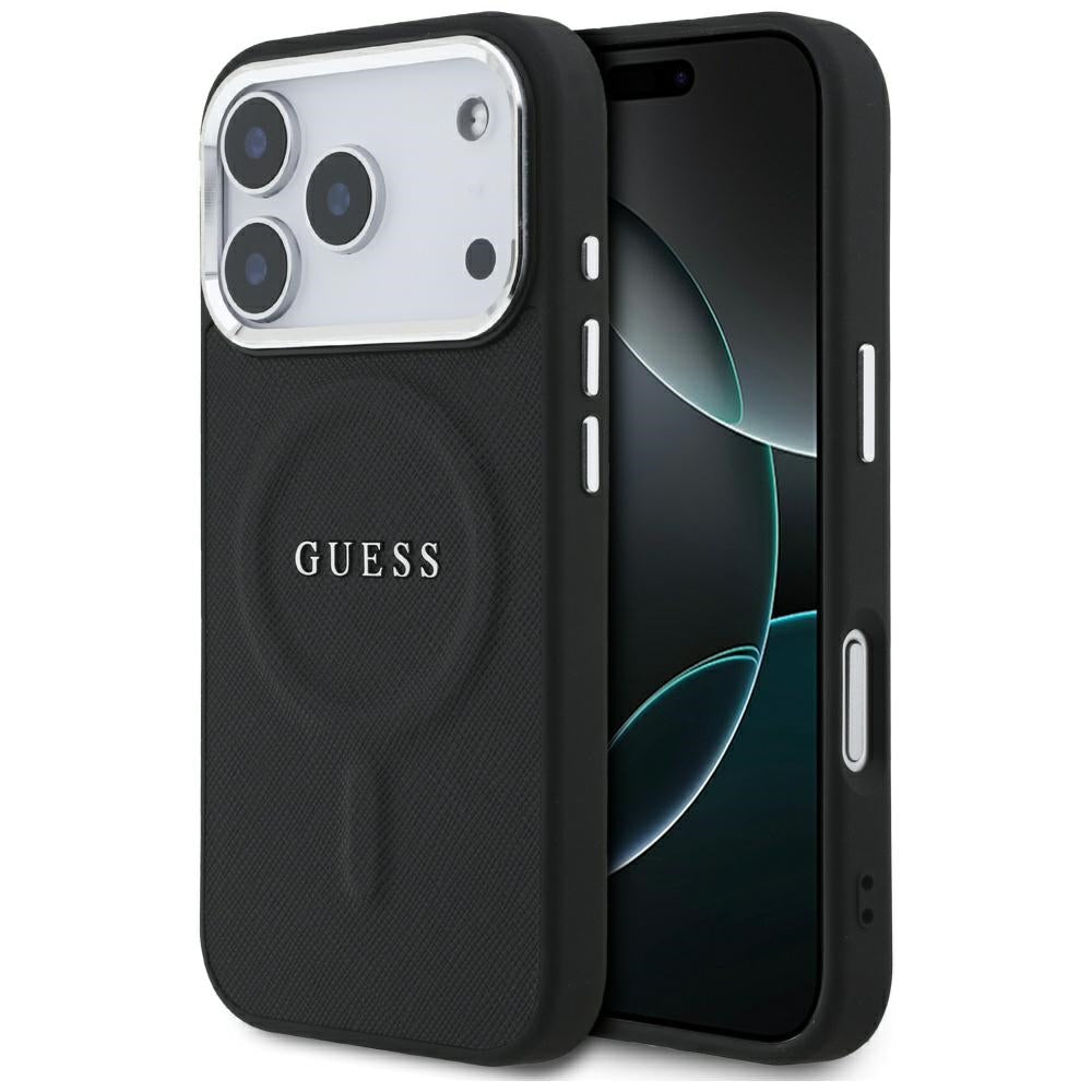 Guess MagSafe dėklas iPhone 17 Pro – juodas -- iPhone 17 Pro