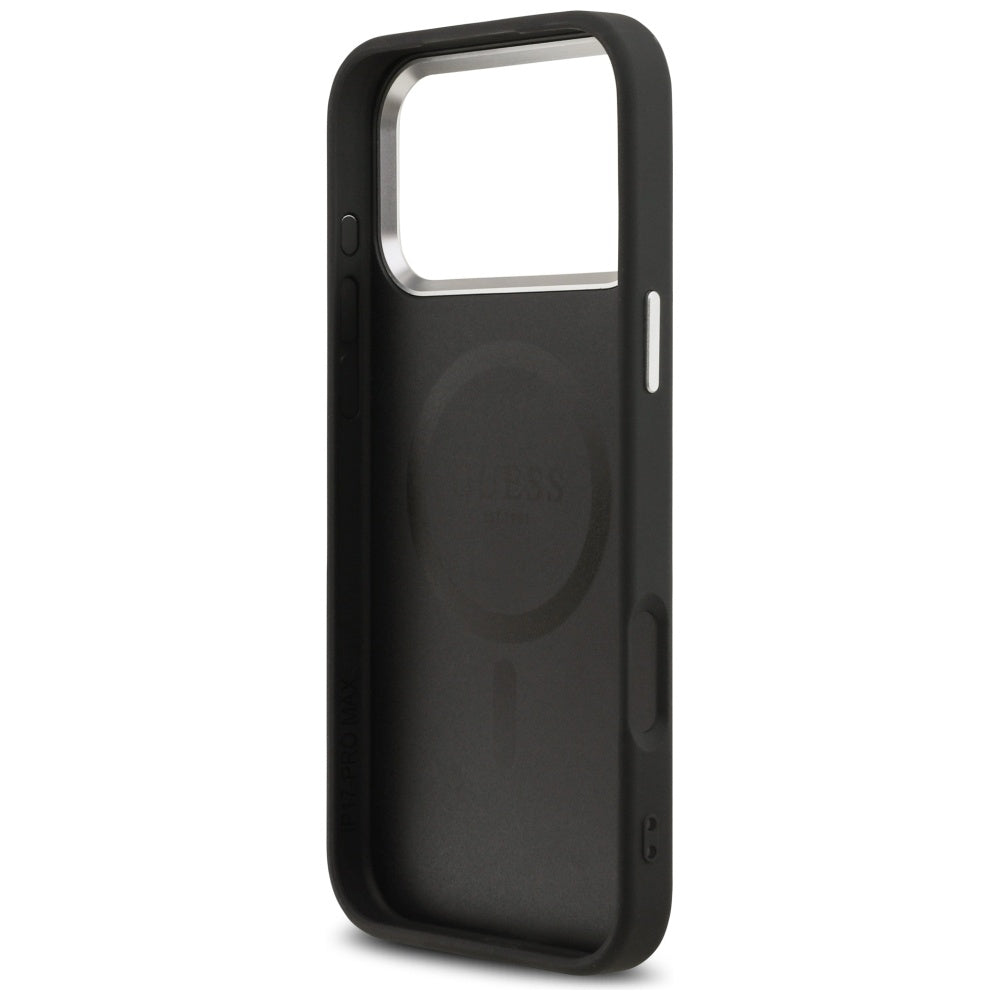 Guess MagSafe dėklas iPhone 17 Pro Max – juodas -- iPhone 17 Pro Max