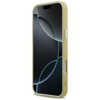 Guess Glitter Triangle Logo MagSafe dėklas iPhone 17 Pro Max - Auksinis -- iPhone 17 Pro Max