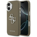 Guess Grained Big 4G Classic Logo iPhone 17 dėklas - Ruda -- iPhone 17