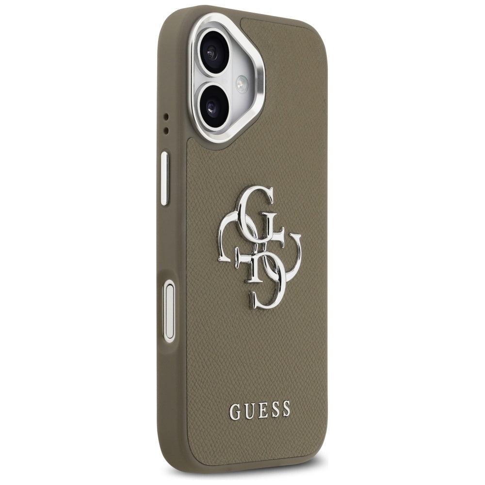 Guess Grained Big 4G Classic Logo iPhone 17 dėklas - Ruda -- iPhone 17