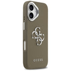 Guess Grained Big 4G Classic Logo iPhone 17 dėklas - Ruda -- iPhone 17