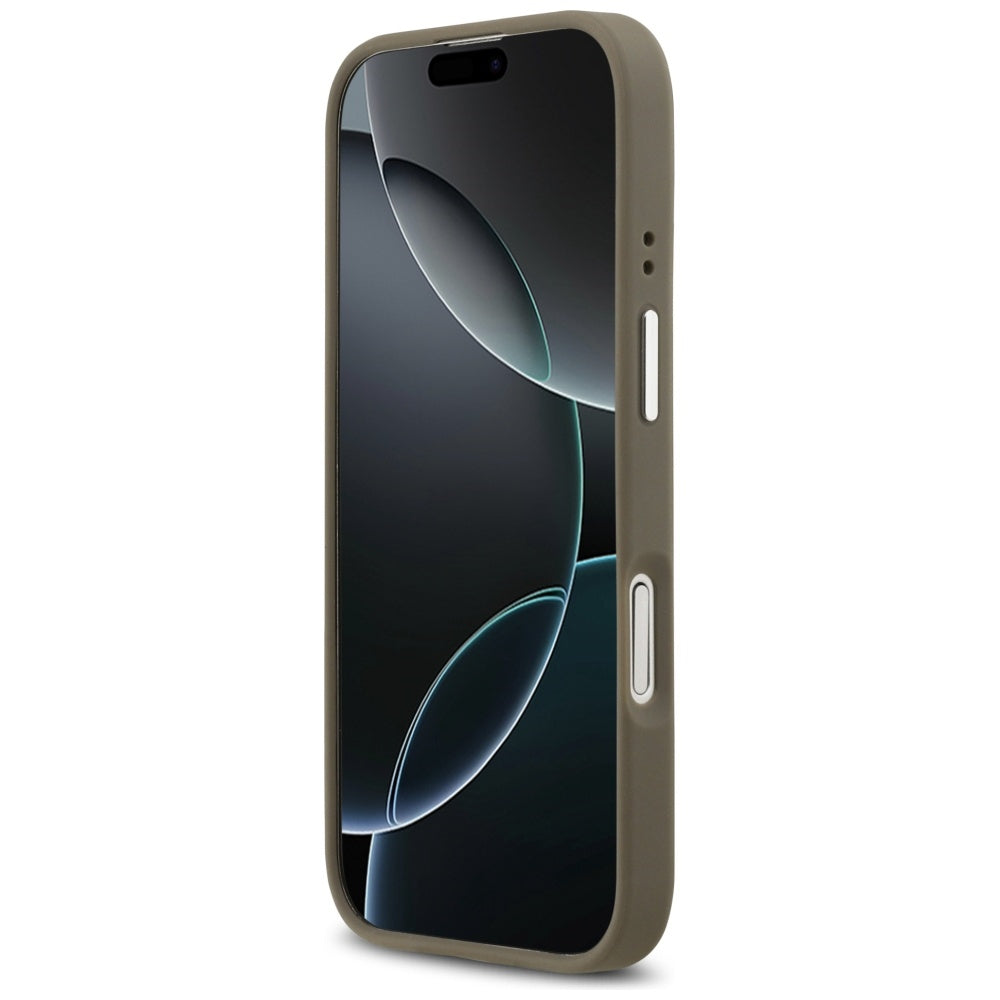 Guess Grained Big 4G Classic Logo iPhone 17 dėklas - Ruda -- iPhone 17