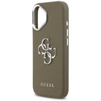 Guess Grained Big 4G Classic Logo iPhone 17 dėklas - Ruda -- iPhone 17
