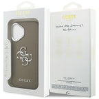 Guess Grained Big 4G Classic Logo iPhone 17 dėklas - Ruda -- iPhone 17