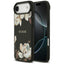 Guess Grained Flowers Classic Logo MagSafe dėklas, skirtas iPhone Air - black