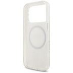 Guess IML Flowers Electro Pearl Strap MagSafe dėklas iPhone 17 Pro - Baltas -- iPhone 17 Pro